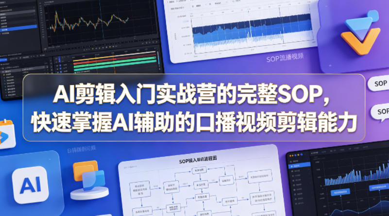 AI剪辑入门实战营的完整SOP，快速掌握AI辅助的口播视频剪辑能力-万象聊项目