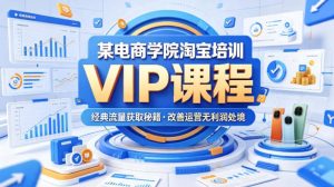 某电商学院淘宝培训VIP课程，各种经典有用的流量获取秘籍，改善运营产品没利润的处境(2026年5月)-万象聊项目