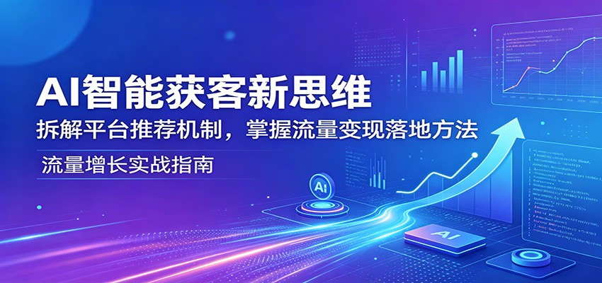 AI智能获客新思维：拆解平台推荐机制，掌握流量变现落地方法-万象聊项目