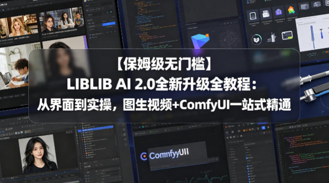 【保姆级无门槛】LIBLIB AI 2.0全新升级全教程：从界面到实操，图生视频+ComfyUI一站式精通-万象聊项目