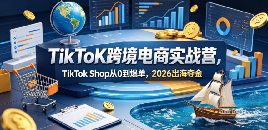 TikToK跨境电商实战营，TikTok Shop从0到爆单，2026出海夺金-万象聊项目
