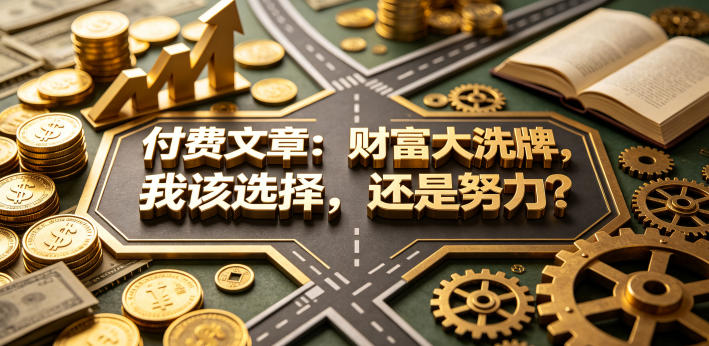 付费文章：财富大洗牌，我该选择，还是努力？-万象聊项目