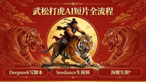 武松打虎AI短片全流程:Deepseek写脚本+Seedance生视频+海螺生图-万象聊项目