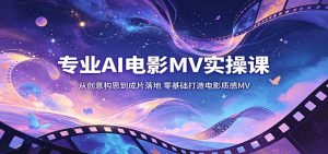 专业AI电影MV实操课：从创意构思到成片落地，零基础打造电影质感MV-万象聊项目