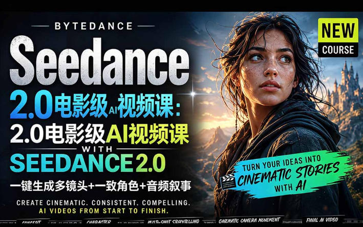 字节跳动的Seedance 2.0 AI电影视频生成制作教程，一键生成多镜头+一致角色+音频叙事-中英字幕-万象聊项目
