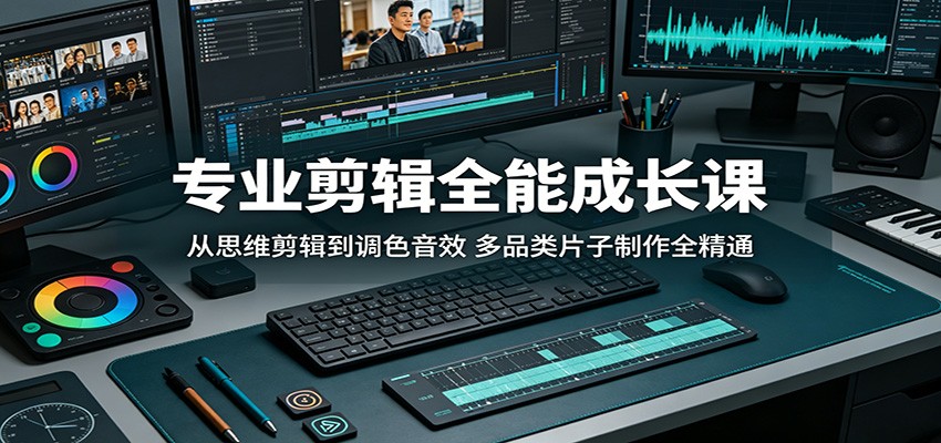 专业剪辑全能成长课：从思维剪辑到调色音效，多品类片子制作全精通-万象聊项目