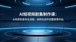 AI短视频剧集制作课：从构思到发布全流程，结构化创作完整叙事作品-万象聊项目