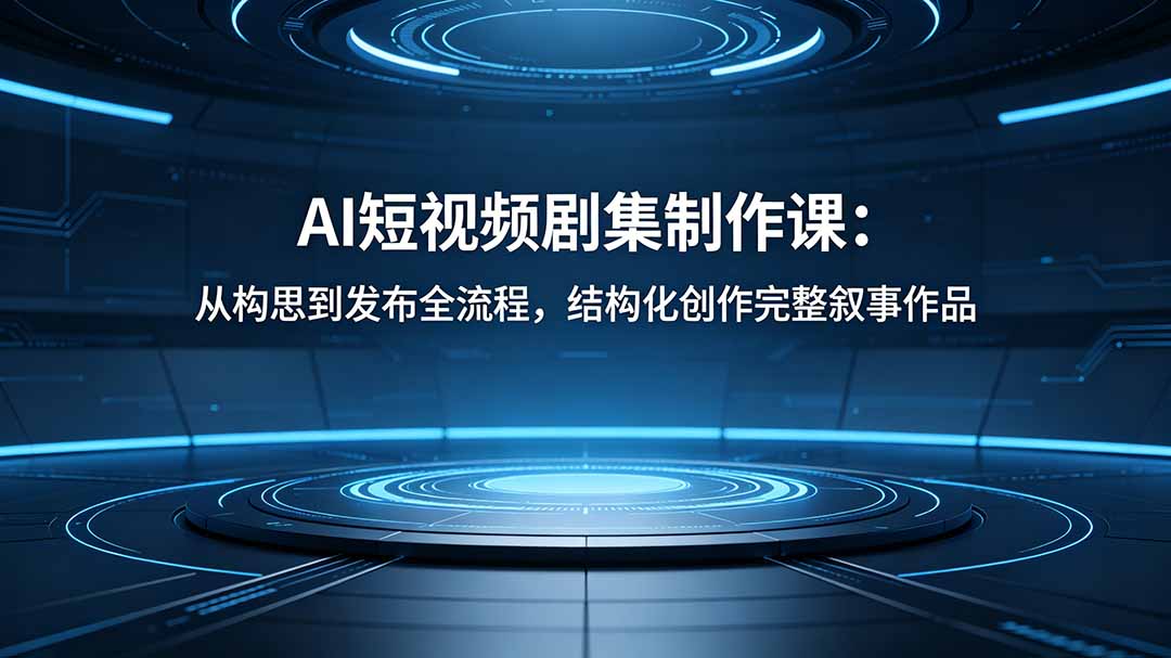 AI短视频剧集制作课：从构思到发布全流程，结构化创作完整叙事作品-万象聊项目