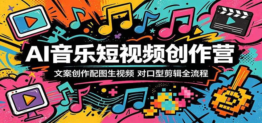 AI音乐短视频创作营：文案创作配图生视频，对口型剪辑全流程-万象聊项目