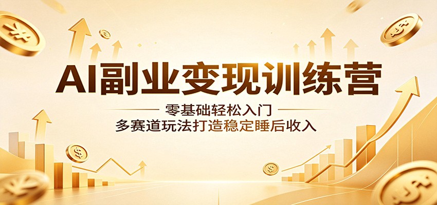 AI副业变现训练营：零基础轻松入门，多赛道玩法打造稳定睡后收入-万象聊项目