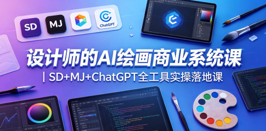 设计师的AI绘画商业系统课｜SD+MJ+ChatGPT全工具实操落地课-万象聊项目