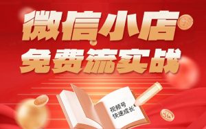 微信小店免费流实战，有货源无货源双模式，从开店到爆单全实操课，小白也能月入1W+-万象聊项目