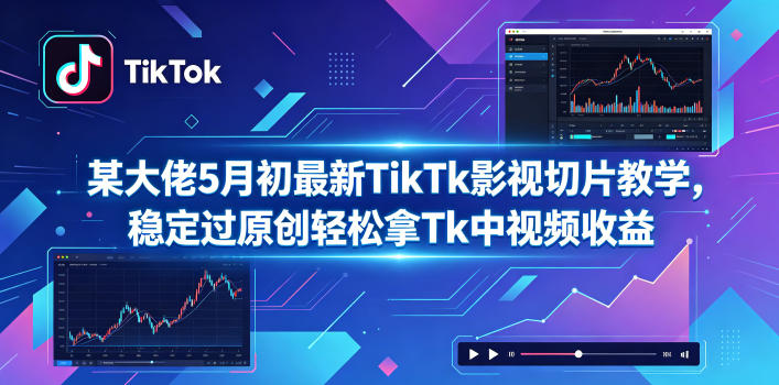 某大佬5月初最新TikTk影视切片教学，稳定过原创轻松拿Tk中视频收益-万象聊项目