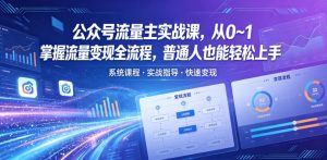 公众号流量主实战课，从0~1掌握流量变现全流程，普通人也能轻松上手-万象聊项目