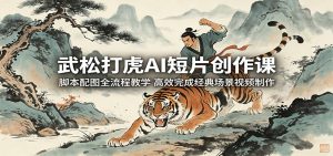 武松打虎AI短片创作课：脚本配图全流程教学，高效完成经典场景视频制作-万象聊项目