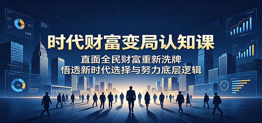时代财富变局认知课：直面全民财富重新洗牌，悟透新时代选择与努力底层逻辑-万象聊项目