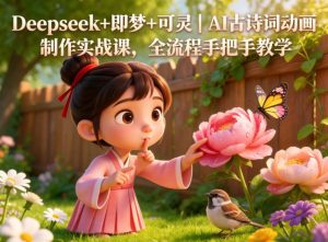 Deepseek+即梦+可灵｜AI古诗词动画制作实战课，全流程手把手教学-万象聊项目