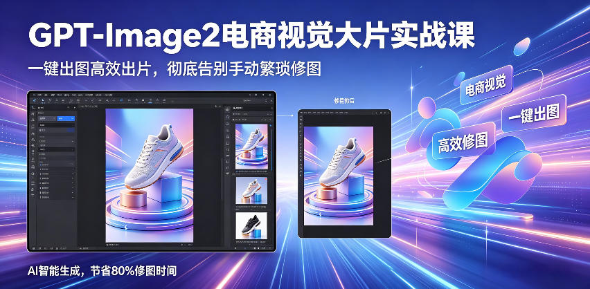 GPT-Image2电商视觉大片实战课，一键出图高效出片，彻底告别手动繁琐修图-万象聊项目