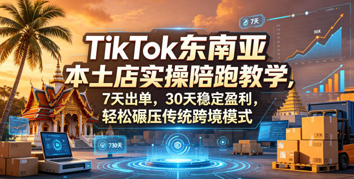 TikTok东南亚本土店实操陪跑教学，7天出单，30天稳定盈利，轻松碾压传统跨境模式(更新0516)-万象聊项目
