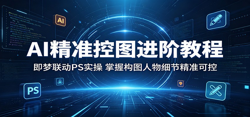 AI精准控图进阶教程：即梦联动PS实操，掌握构图人物细节精准可控-万象聊项目