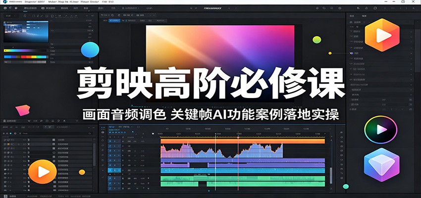剪映高阶必修课：画面音频调色，关键帧AI功能案例落地实操-万象聊项目
