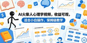 AI火柴人心理学视频，收益可观，适合小白操作，保姆级教学-万象聊项目