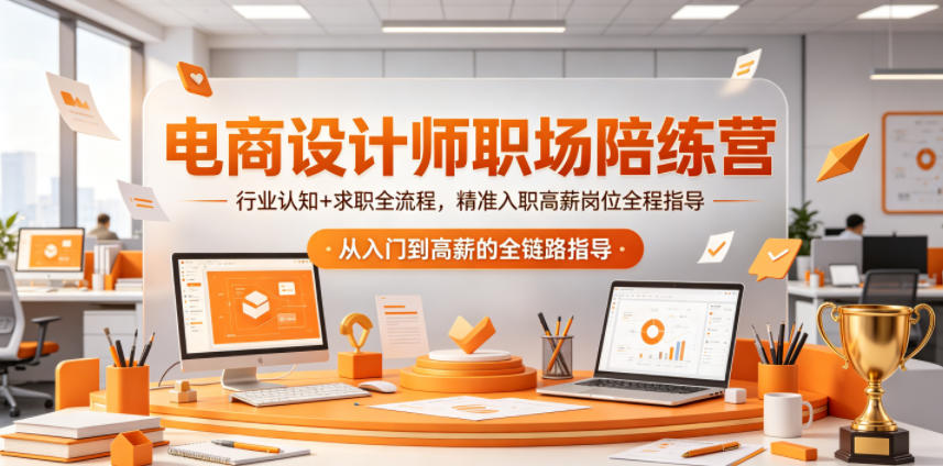 电商设计师职场陪练营，行业认知+求职全流程，精准入职高薪岗位全程指导-万象聊项目