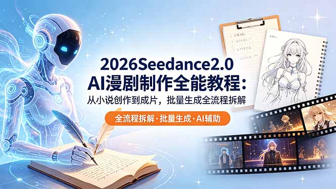 2026Seedance2.0 AI制作全能教程：从小说创作到成片，批量生成全流程拆解-万象聊项目
