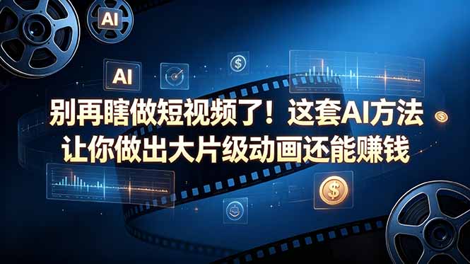 别再瞎做短视频了！这套 AI 方法让你做出大片级动画还能赚钱【原创双语字幕】-万象聊项目