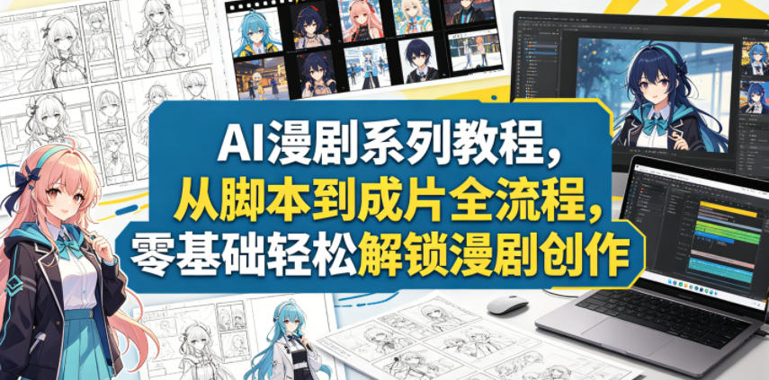 AI漫剧系列教程，从脚本到成片全流程，零基础轻松解锁漫剧创作-万象聊项目