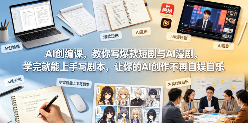 AI创编课，教你写爆款短剧与AI漫剧，学完就能上手写剧本，让你的AI创作不再自娱自乐(更新0521)-万象聊项目