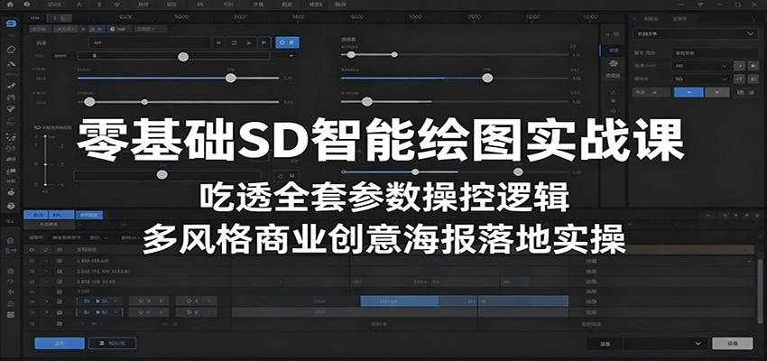 零基础SD智能绘图实战课：吃透全套参数操控逻辑，多风格商业创意海报落地实操-万象聊项目