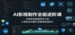 AI影视制作全能进阶课：玩转多款智能创作工具，从零起步完整打造整部影视短片-万象聊项目