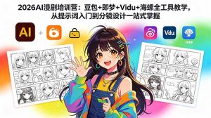2026AI漫剧培训营：豆包+即梦+Vidu+海螺全工具教学，从提示词入门到分镜设计一站式掌握-万象聊项目
