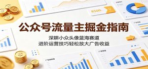 公众号流量主掘金指南：深耕小众头像蓝海赛道，进阶运营技巧轻松放大广告收益-万象聊项目