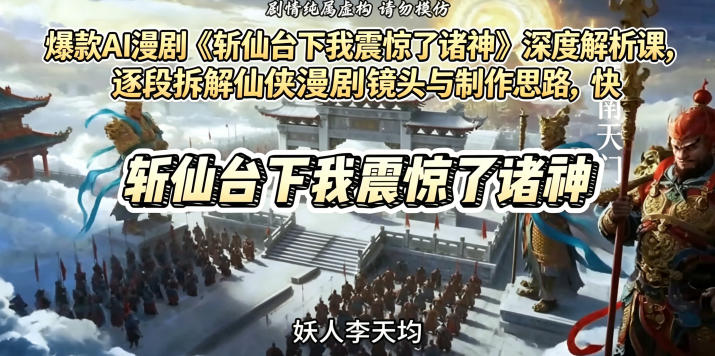 爆款AI漫剧《斩仙台下我震惊了诸神》深度解析课，逐段拆解仙侠漫剧镜头与制作思路，快速复刻爆款创作模式-万象聊项目