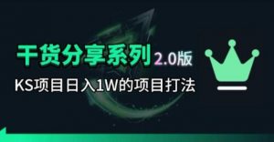 KS项目2.0期-拆本周结1W项目思路，几张图撬动流量群体，真的生猛-万象聊项目