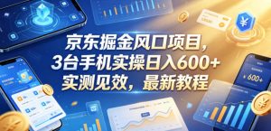 京东掘金风口项目，3台手机实操日入600+，实测见效，最新教程【揭秘】-万象聊项目