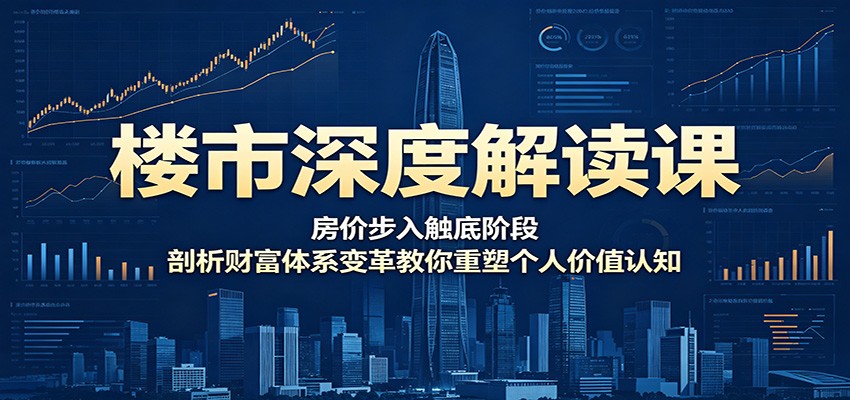 楼市深度解读课：房价步入触底阶段，剖析财富体系变革教你重塑个人价值认知-万象聊项目