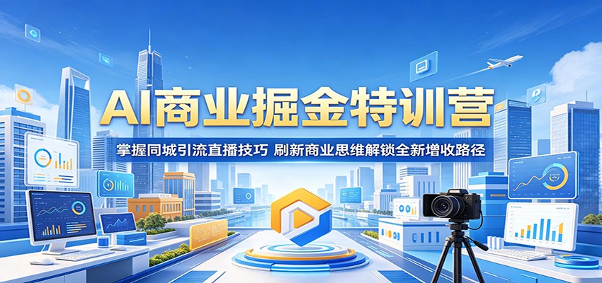 AI商业掘金特训营：掌握同城引流直播技巧，刷新商业思维解锁全新增收路径-万象聊项目