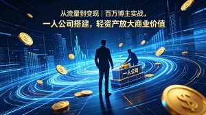 从流量到变现｜百万博主实战，一人公司搭建，轻资产放大商业价值-万象聊项目
