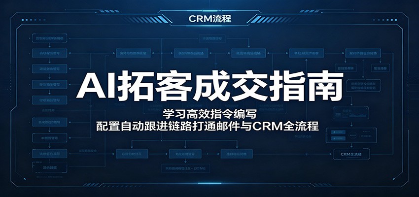 AI拓客成交指南：学习高效指令编写，配置自动跟进链路打通邮件与CRM全流程-万象聊项目