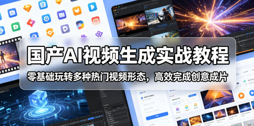 国产AI视频生成实战教程，零基础玩转多种热门视频形态，高效完成创意成片-万象聊项目