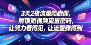 3天2夜流量陪跑课，解锁短视频流量密码，让努力看得见，让流量賺得到-万象聊项目
