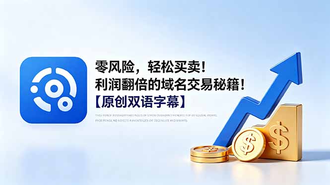 零风险，轻松买卖！利润翻倍的域名交易秘籍！【原创双语字幕】-万象聊项目