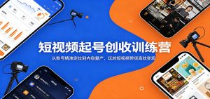 短视频起号创收训练营：从账号精准定位到内容量产，玩转短视频带货高效变现-万象聊项目