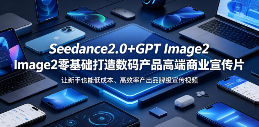 Seedance2.0+GPT Image2零基础打造数码产品高端商业宣传片，让新手也能低成本、高效率产出品牌级宣传视频-万象聊项目