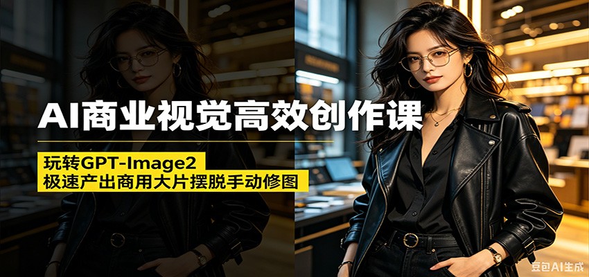 AI商业视觉高效创作课：玩转GPT-Image2，极速产出商用大片摆脱手动修图(更新)-万象聊项目