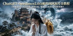 ChatGPT+Seedance2.0白蛇传国风短片全教程｜AI脚本撰写+高清出图+视频生成，零基础打造古风原创影视短片-万象聊项目