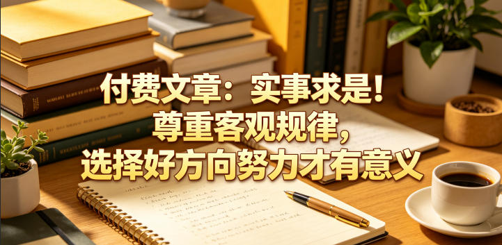 付费文章：实事求是！尊重客观规律，选择好方向努力才有意义-万象聊项目